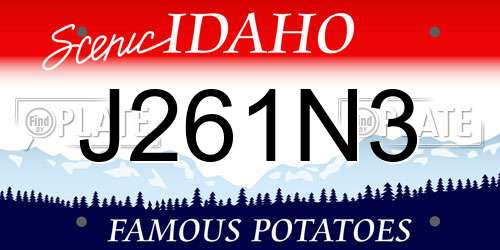 J261N3 Idaho License Plate