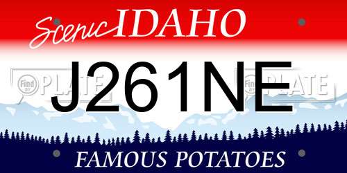 J261NE Idaho License Plate