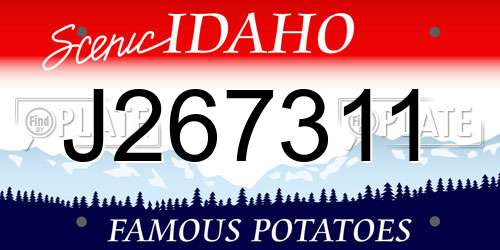 J267311 Idaho License Plate