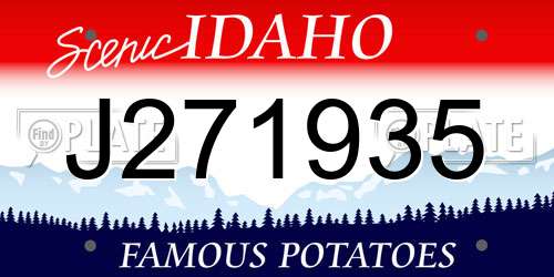 J271935 Idaho License Plate