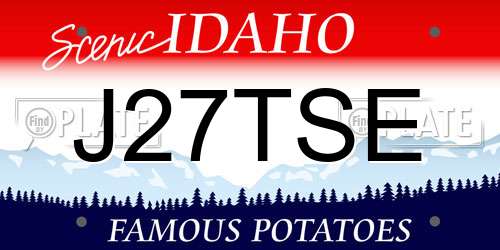 J27TSE Idaho License Plate