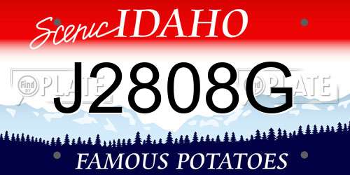 J2808G Idaho License Plate