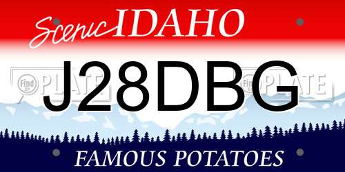 J28DBG Idaho License Plate