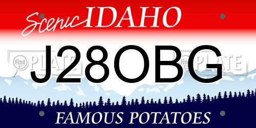 J28OBG Idaho License Plate