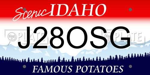 J28OSG Idaho License Plate