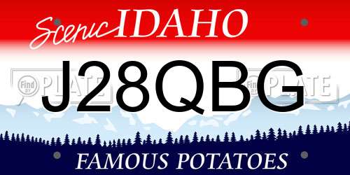J28QBG Idaho License Plate