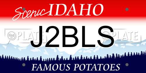 J2BLS Idaho License Plate