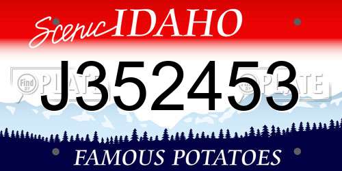J352453 Idaho License Plate