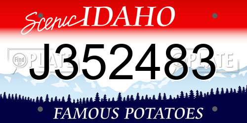 J352483 Idaho License Plate