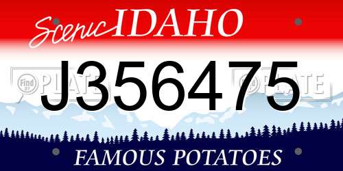 J356475 Idaho License Plate
