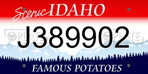 J389902 Idaho License Plate