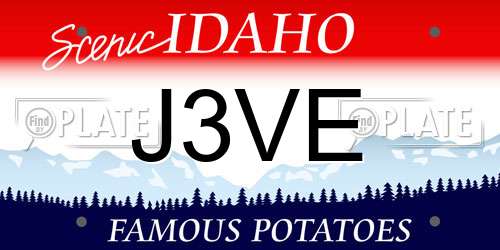 J3VE Idaho License Plate
