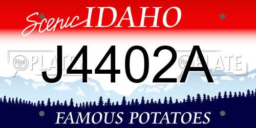 J4402A Idaho License Plate