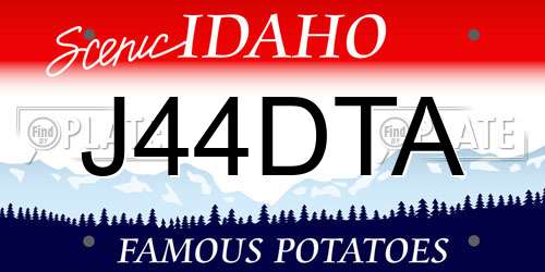 J44DTA Idaho License Plate