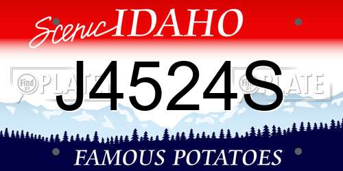 J4524S Idaho License Plate