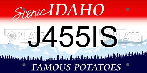 J455IS Idaho License Plate