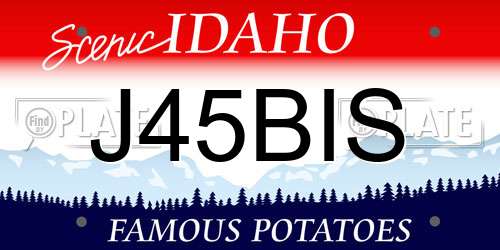 J45BIS Idaho License Plate