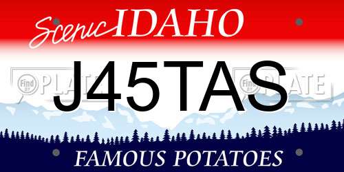 J45TAS Idaho License Plate