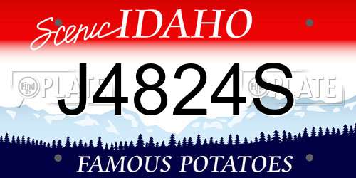 J4824S Idaho License Plate