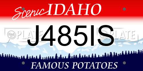 J485IS Idaho License Plate