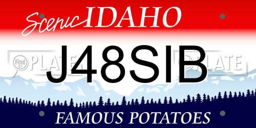 J48SIB Idaho License Plate