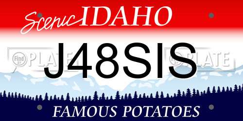 J48SIS Idaho License Plate