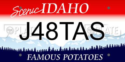 J48TAS Idaho License Plate
