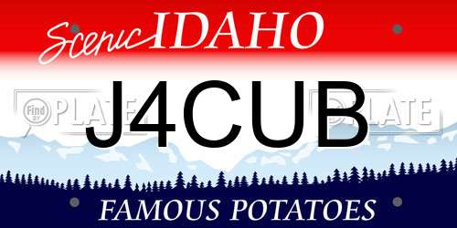 J4CUB Idaho License Plate