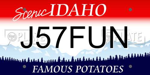 J57FUN Idaho License Plate
