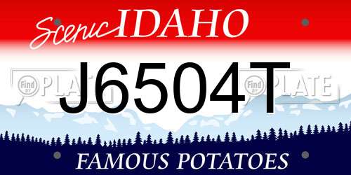 J6504T Idaho License Plate