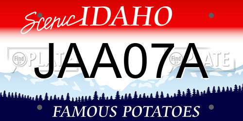 JAA07A Idaho License Plate