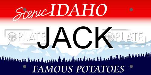 JACK Idaho License Plate