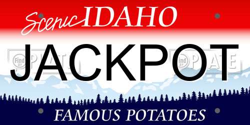 JACKPOT Idaho License Plate