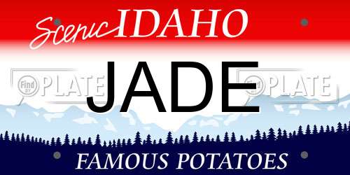 JADE Idaho License Plate
