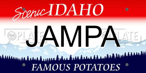 JAMPA Idaho License Plate
