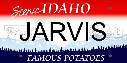JARVIS Idaho License Plate