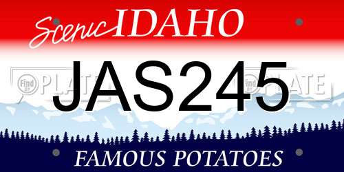 JAS245 Idaho License Plate