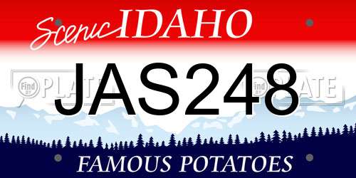 JAS248 Idaho License Plate