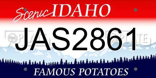 JAS2861 Idaho License Plate