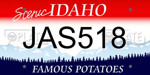 JAS518 Idaho License Plate
