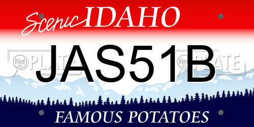 JAS51B Idaho License Plate