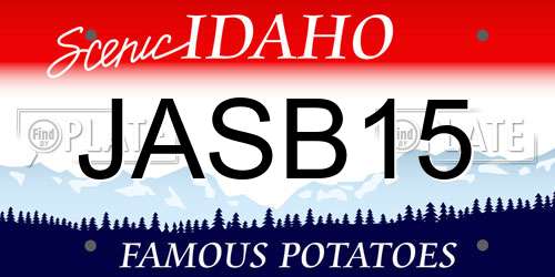 JASB15 Idaho License Plate