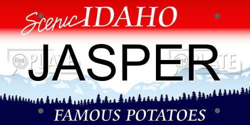JASPER Idaho License Plate