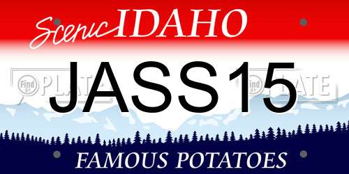 JASS15 Idaho License Plate