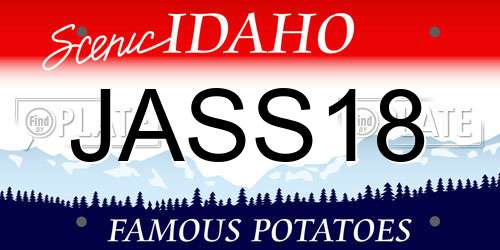 JASS18 Idaho License Plate