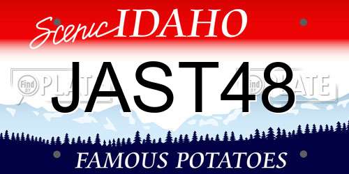 JAST48 Idaho License Plate
