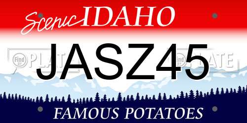 JASZ45 Idaho License Plate
