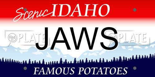 JAWS Idaho License Plate