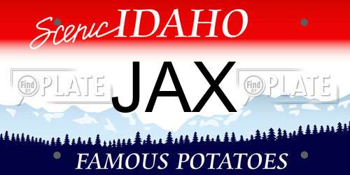 JAX Idaho License Plate