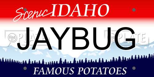 JAYBUG Idaho License Plate